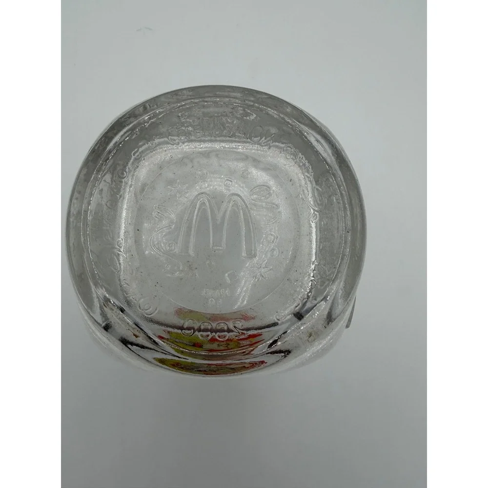 Disney World 2000 McDonald's Glass Safari Mickey Mouse Souvenir Tumbler Clear